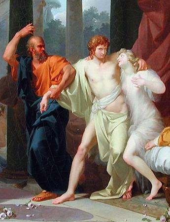 Baron Jean-Baptiste Regnault Socrate arrachant Alcibiade du sein de la Volupte Germany oil painting art